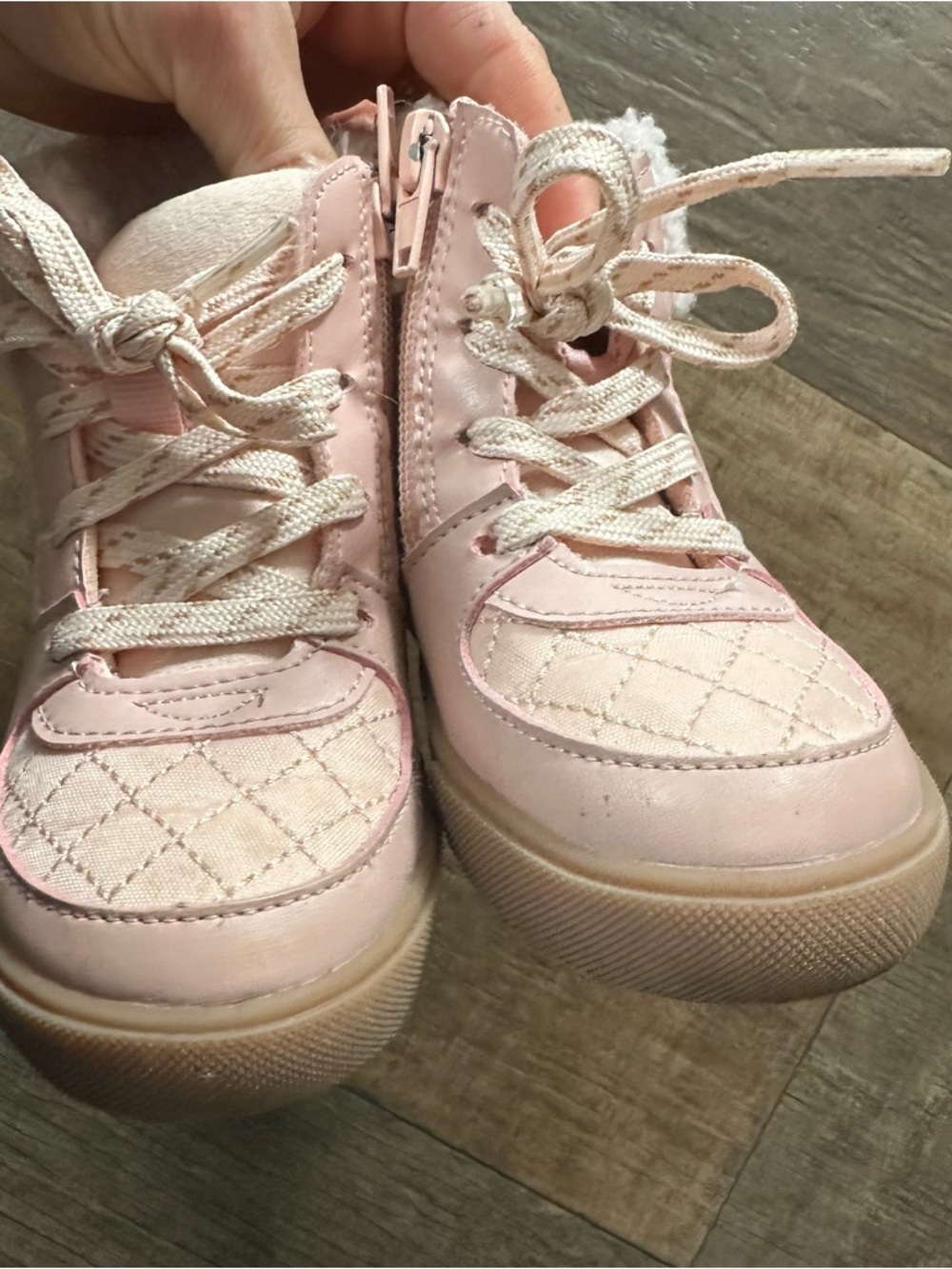 Oshkosh fur top feona boot/sneaker light pink - Picture 7 of 8